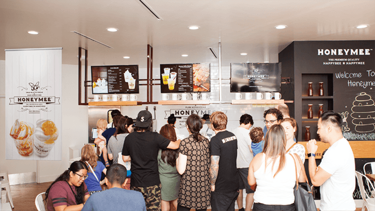 Customers ordering at Honeymee Japanese Village