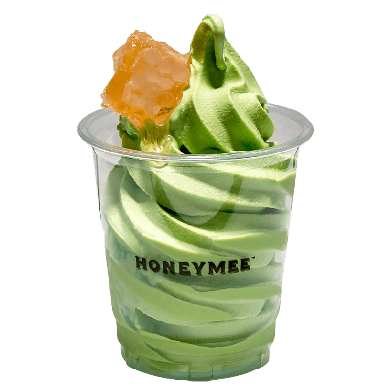Matcha Honeymee — matcha True Milk Ice Cream with a honeycomb chip