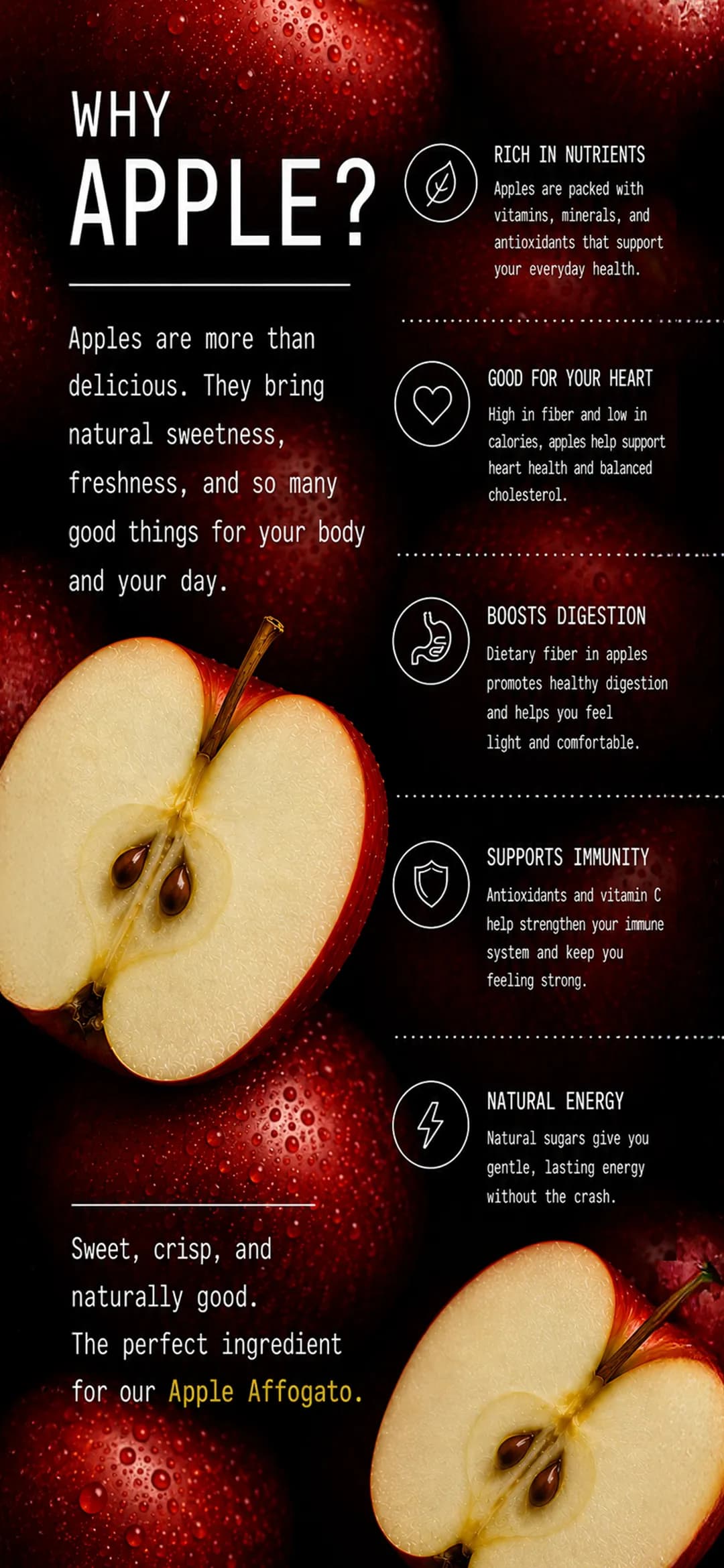 Why apple? The apple behind the Apple Affogato.